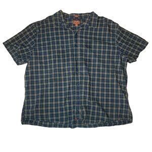 Red Ale by Alesbury Men's Short Sleeve Plaid Casual Button Down Shirt Size 3XL